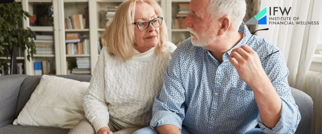 A financial advisor helping a couple plan their retirement