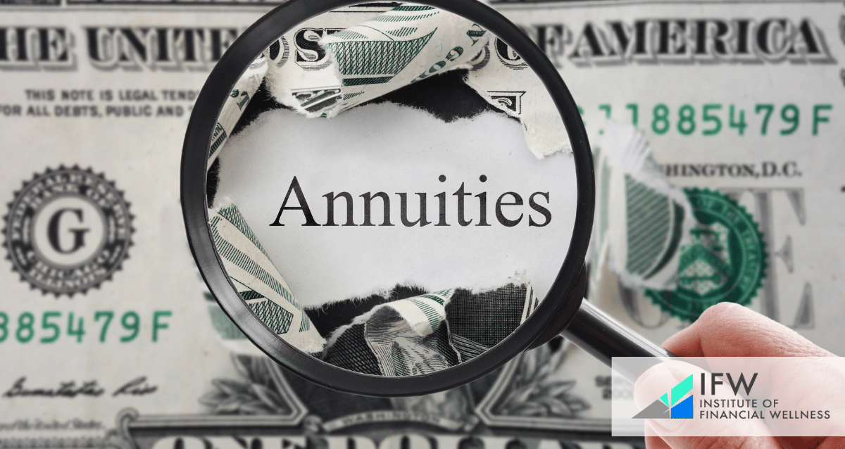 A dollar bill and the word annuities