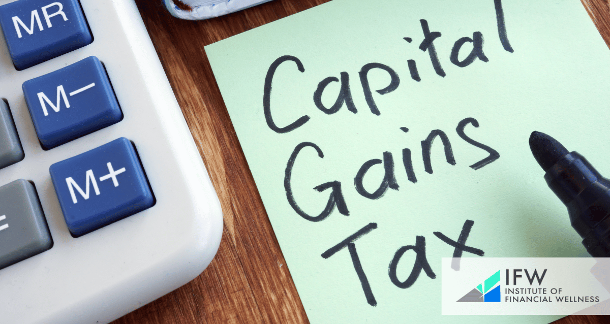 An image with the words "capital gains tax"