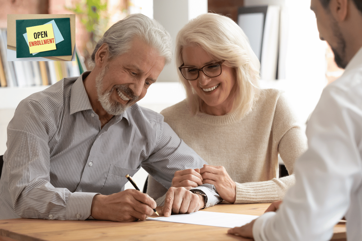 Senior couple enrolling in Medicare at age 65