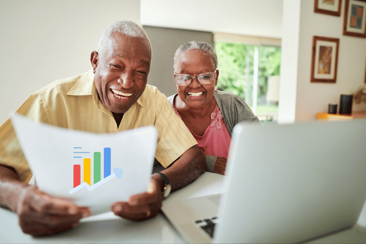 Couple discussing Social Security benefits at age 62