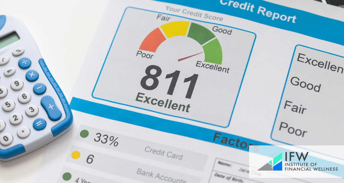 An image of a credit score report