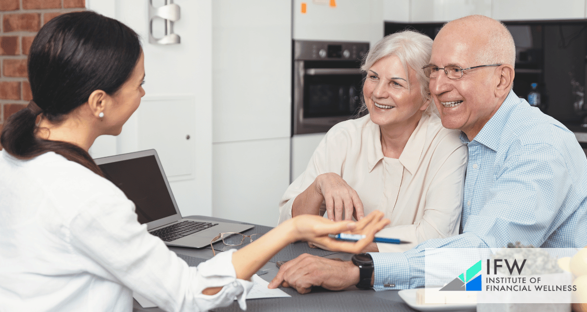 A financial advisor with an elderly couple