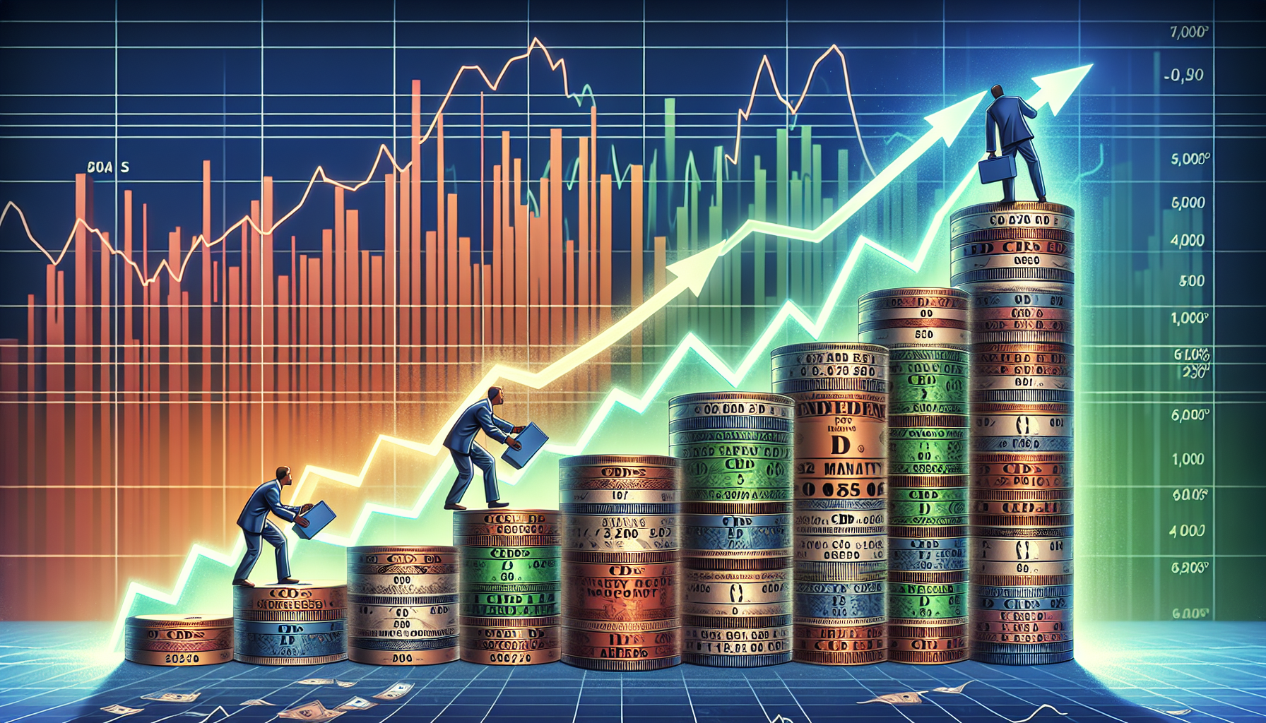 Illustration depicting management of interest rate risk with CD ladders